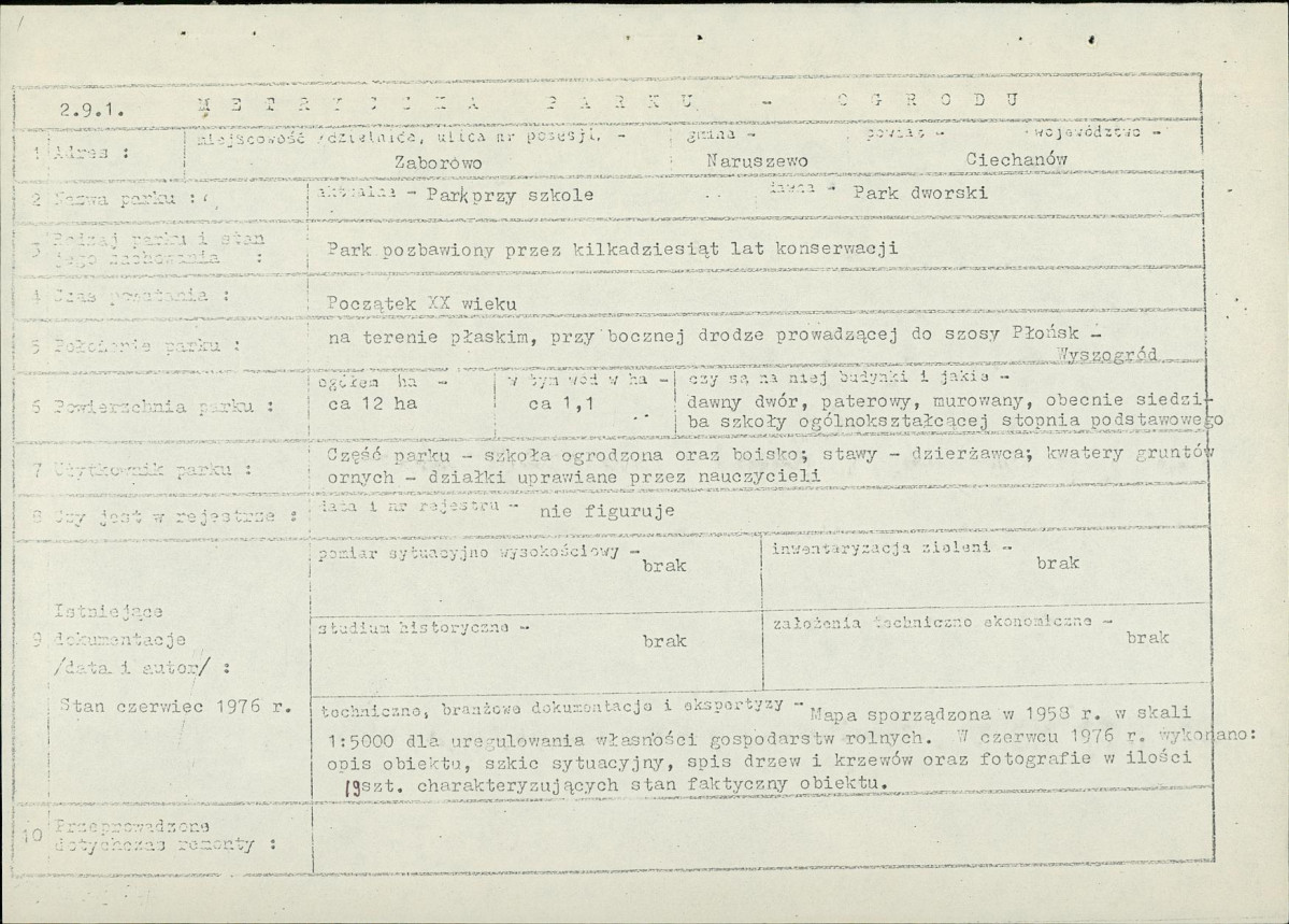Ewidencja parkowa, skan nr 5