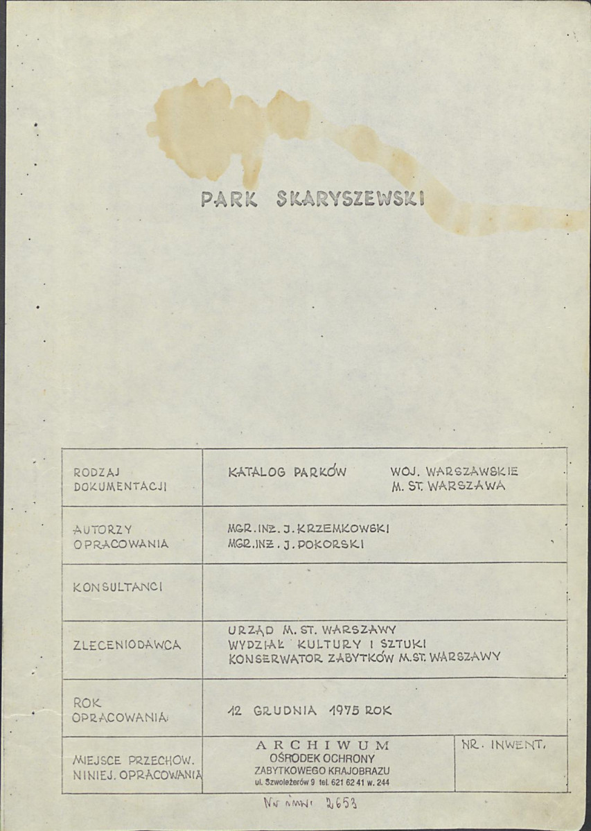 Ewidencja parkowa, skan nr 3