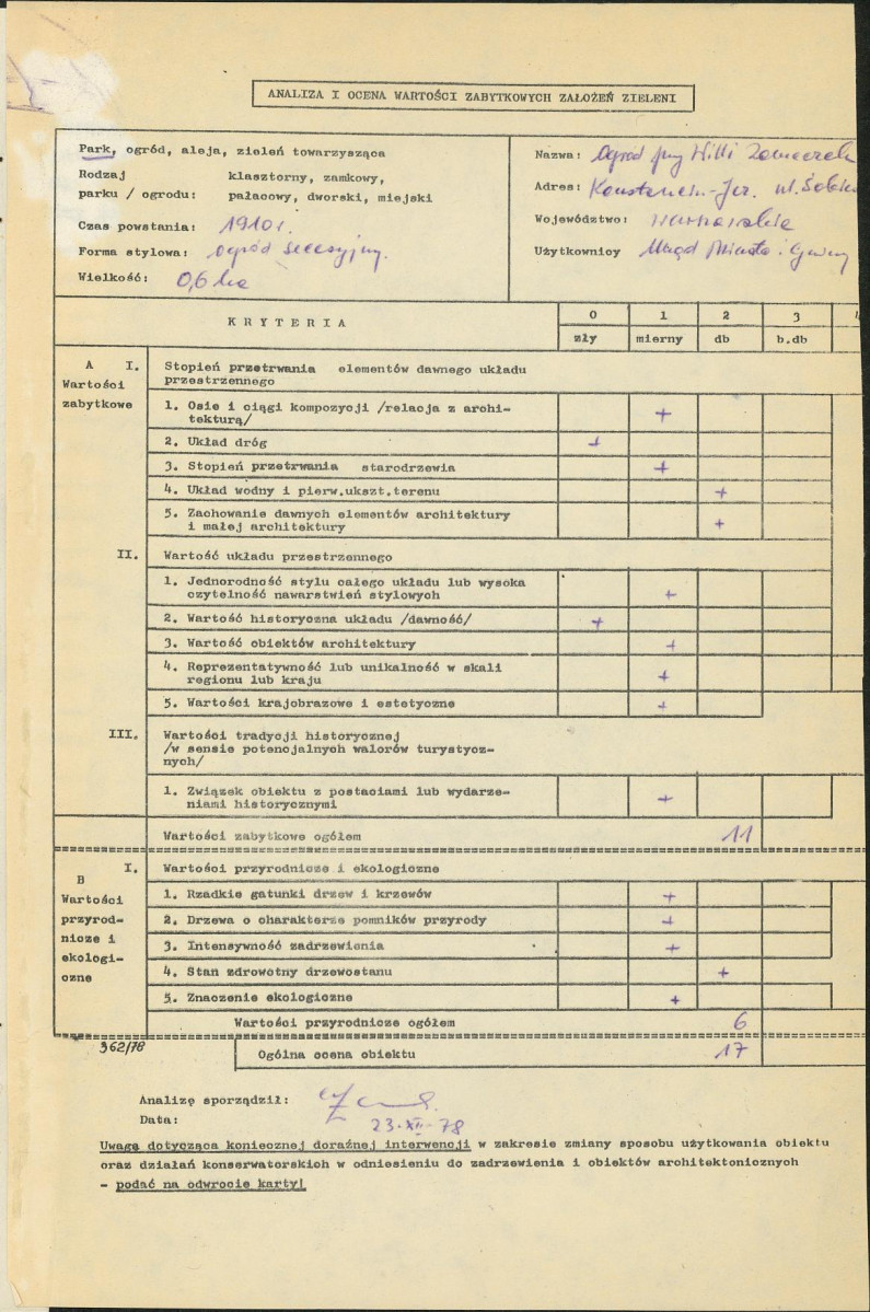 EP - Ewidencja parkowa, skan nr 3