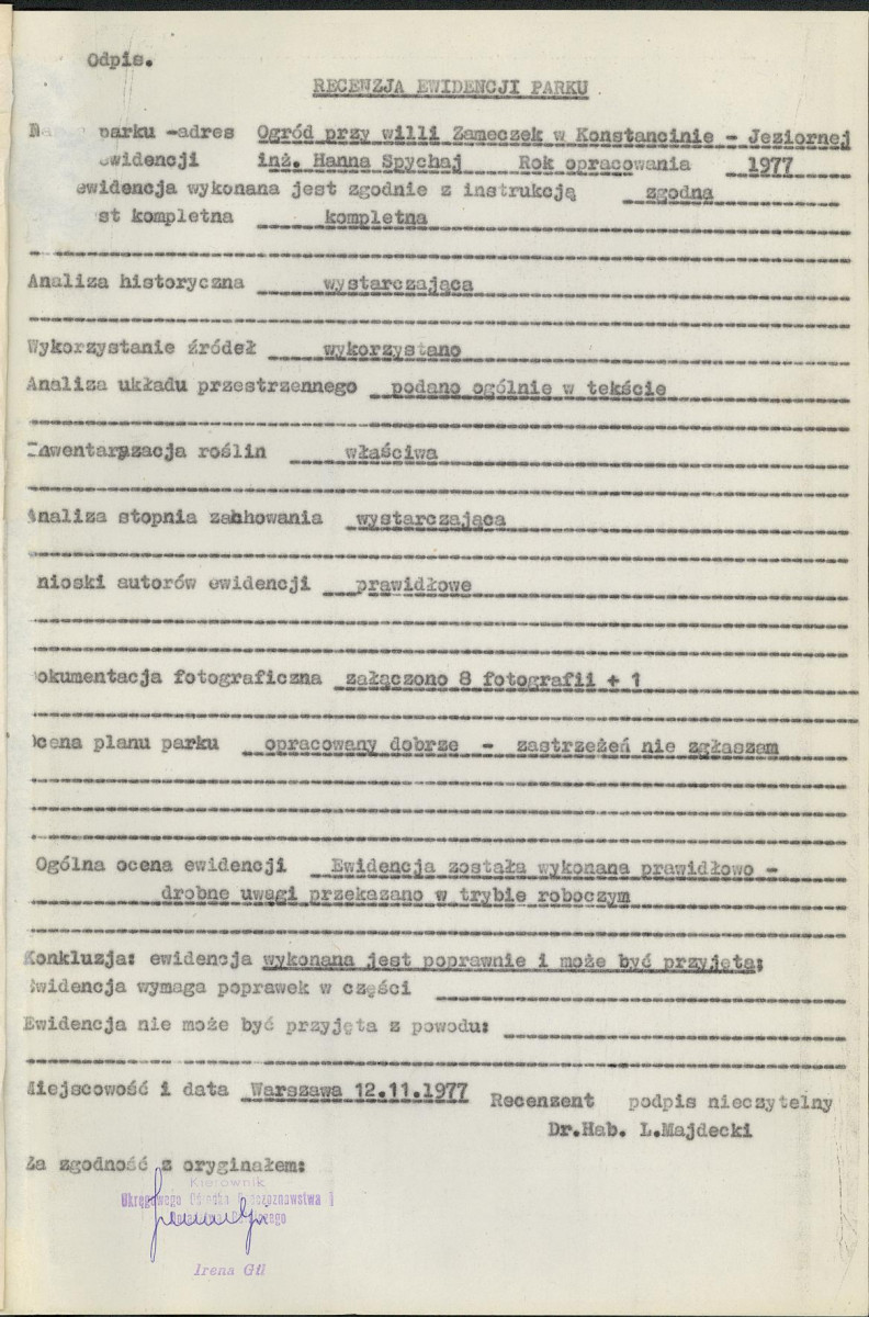 EP - Ewidencja parkowa, skan nr 4