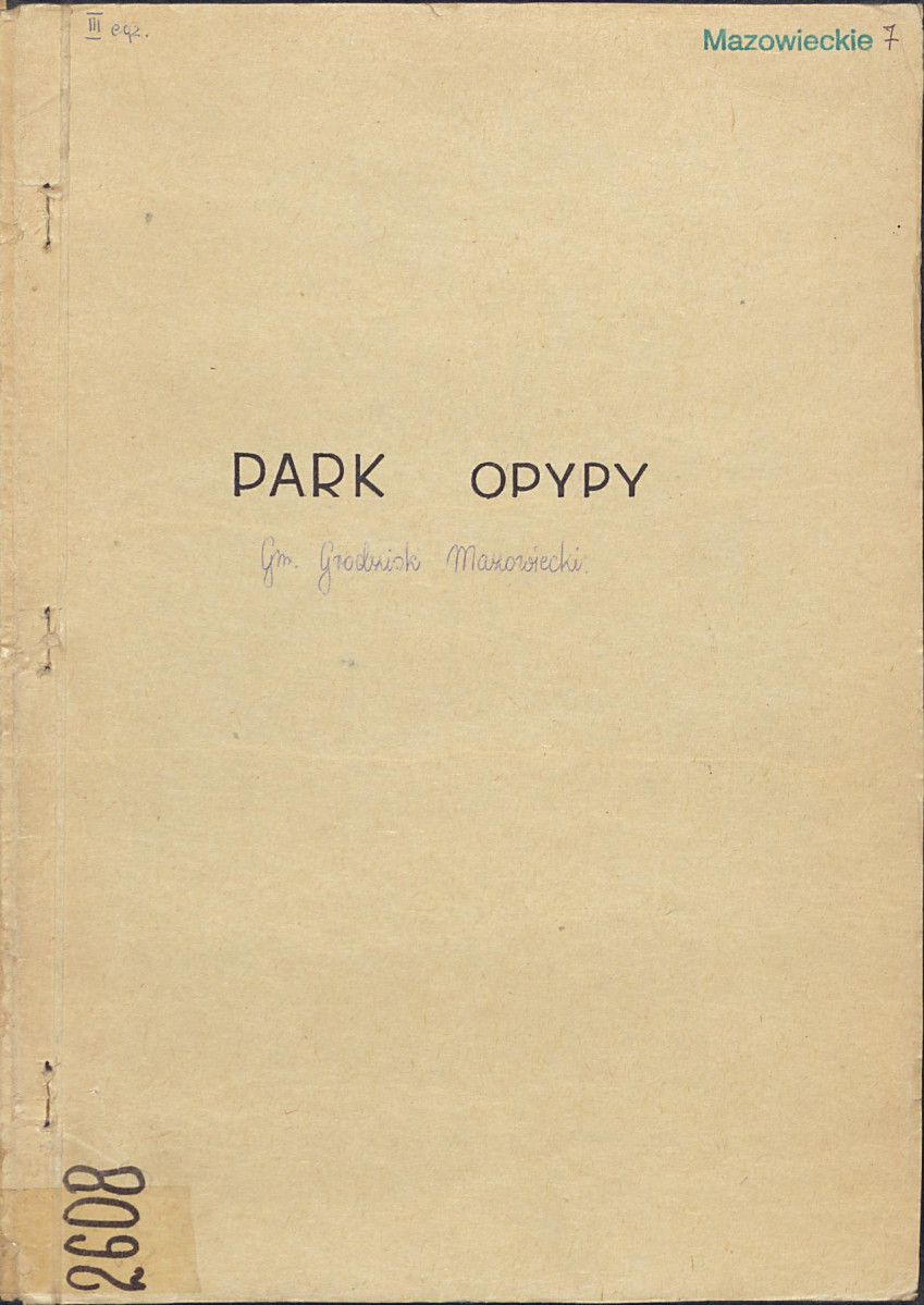 EP - Ewidencja parkowa, skan nr 1