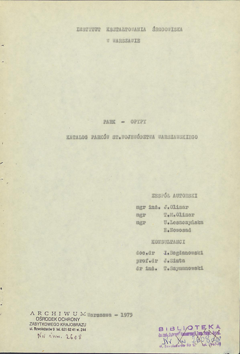 EP - Ewidencja parkowa, skan nr 3