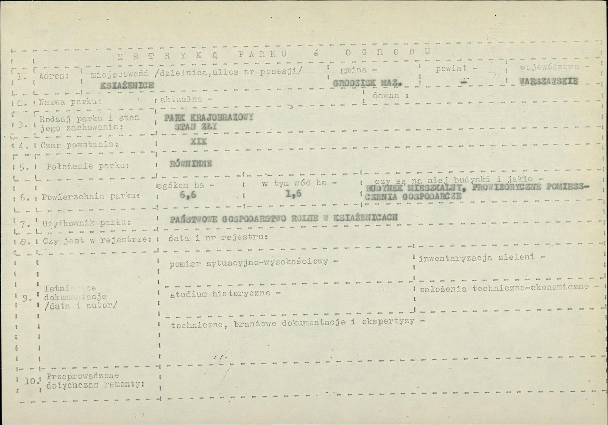 EP - Ewidencja parkowa, skan nr 4