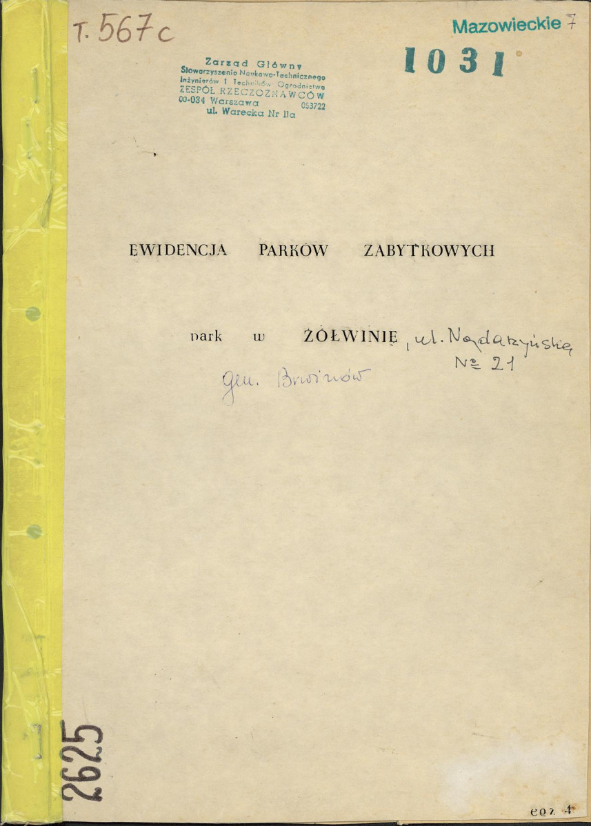 Ewidencja parkowa, skan nr 1