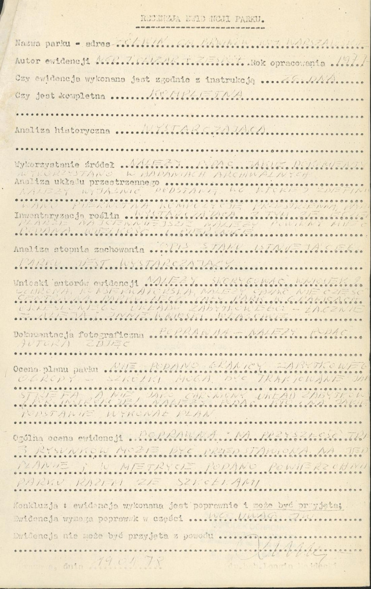 Ewidencja parkowa, skan nr 4