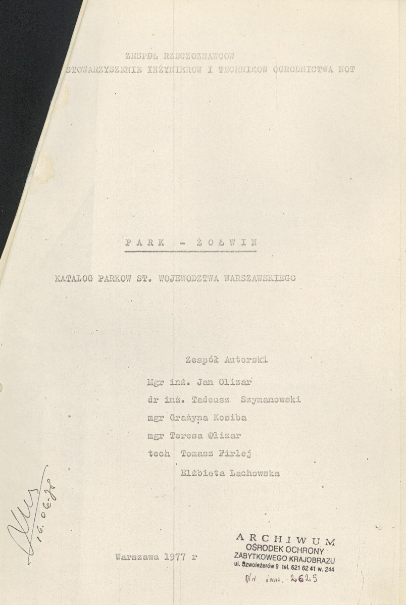 Ewidencja parkowa, skan nr 5