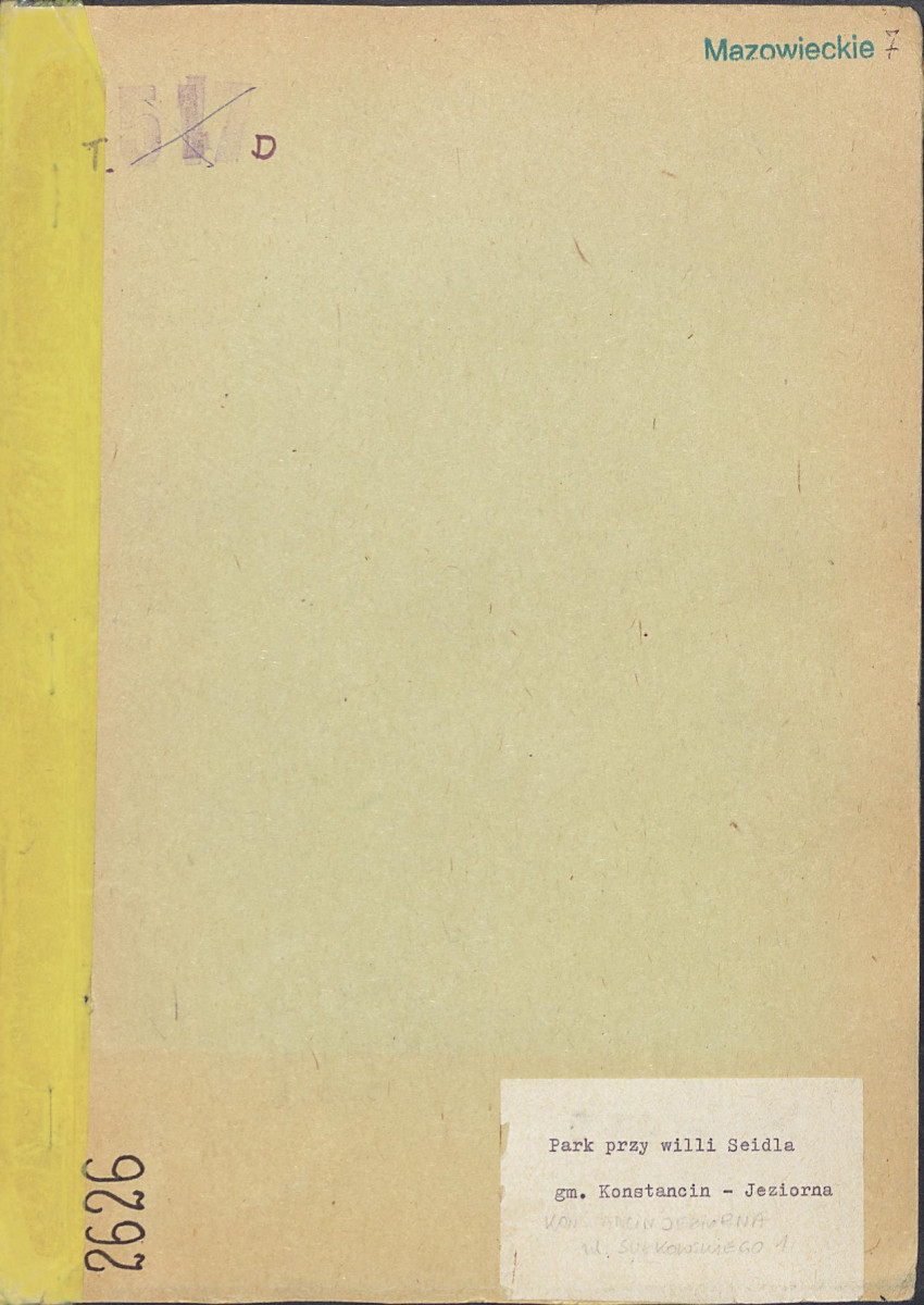 EP - Ewidencja parkowa, skan nr 1