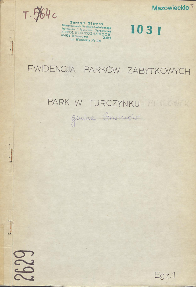 EP - Ewidencja parkowa, skan nr 1