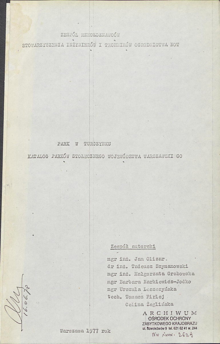 EP - Ewidencja parkowa, skan nr 5