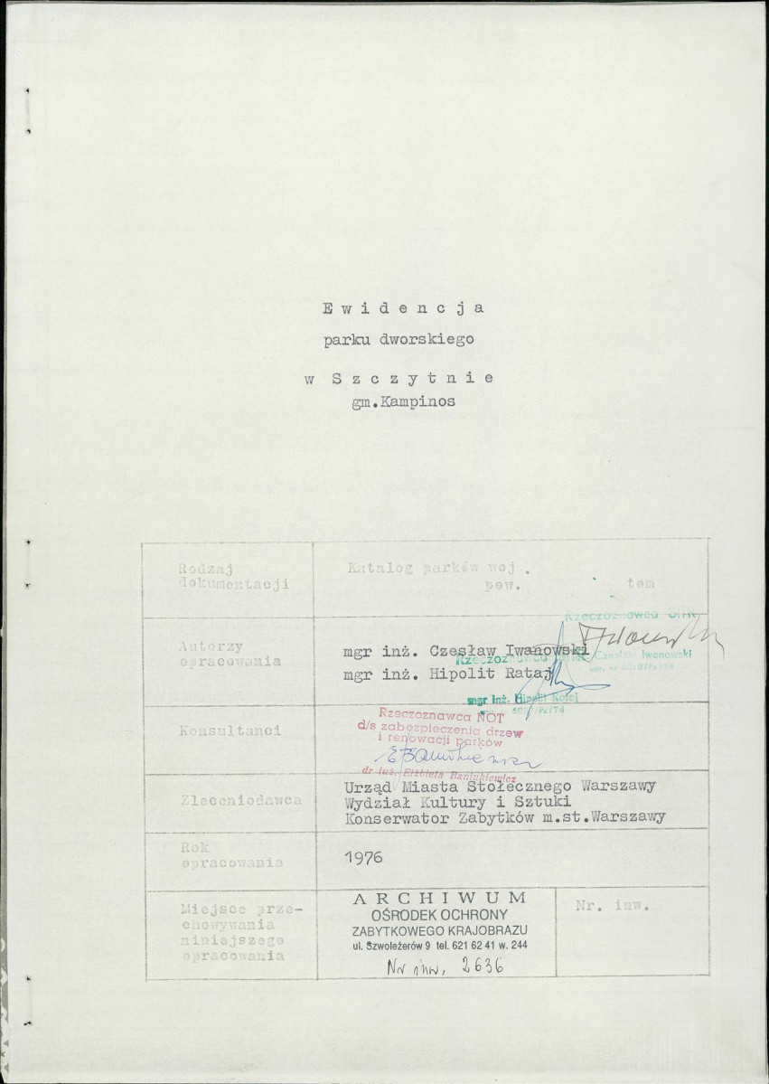 Ewidencja parkowa, skan nr 3