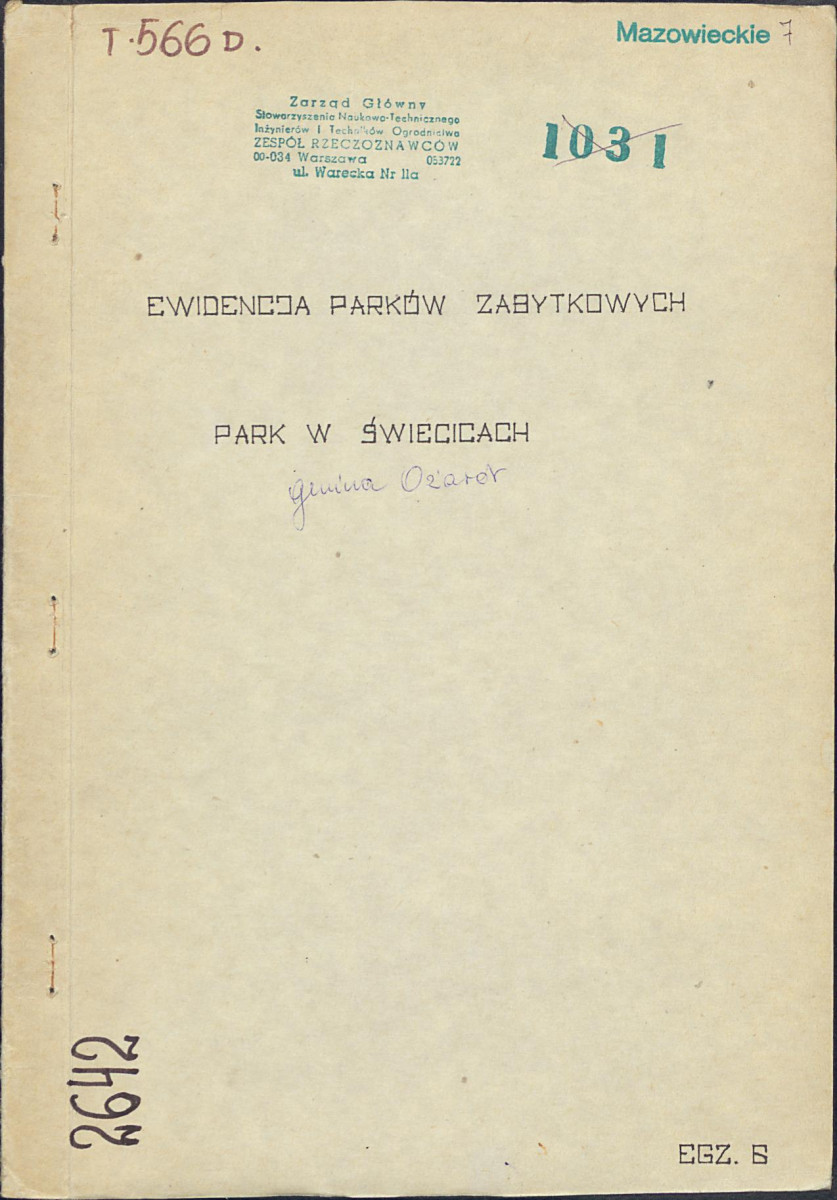Ewidencja parkowa, skan nr 1