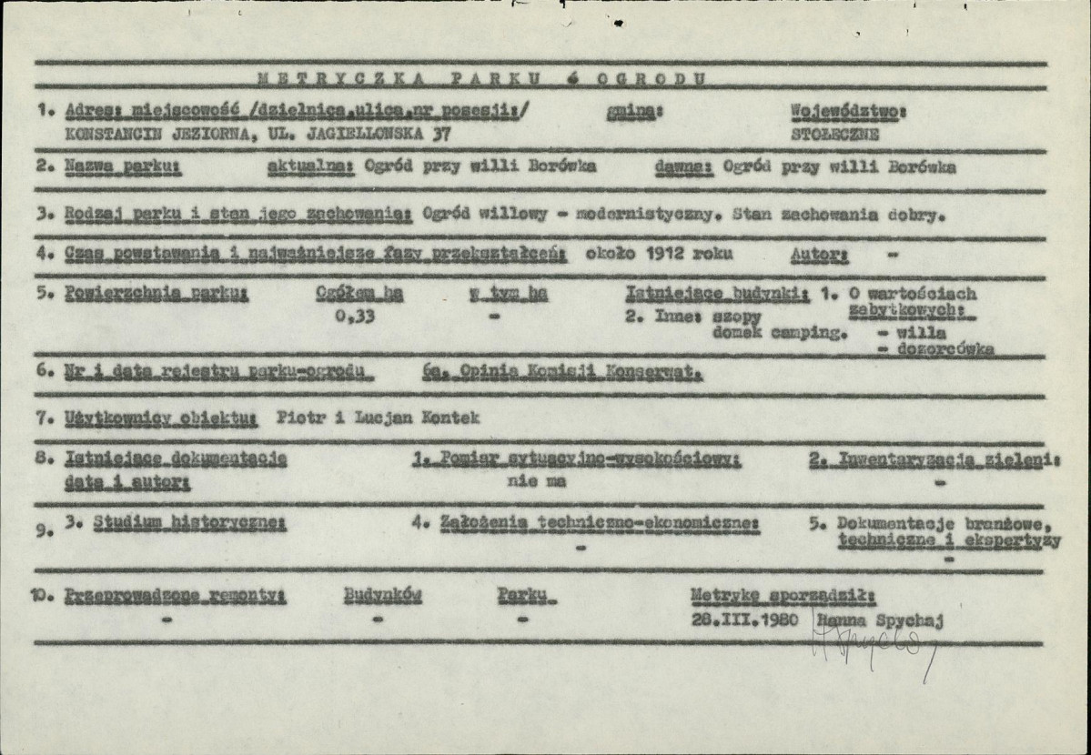Ewidencja parkowa, skan nr 6