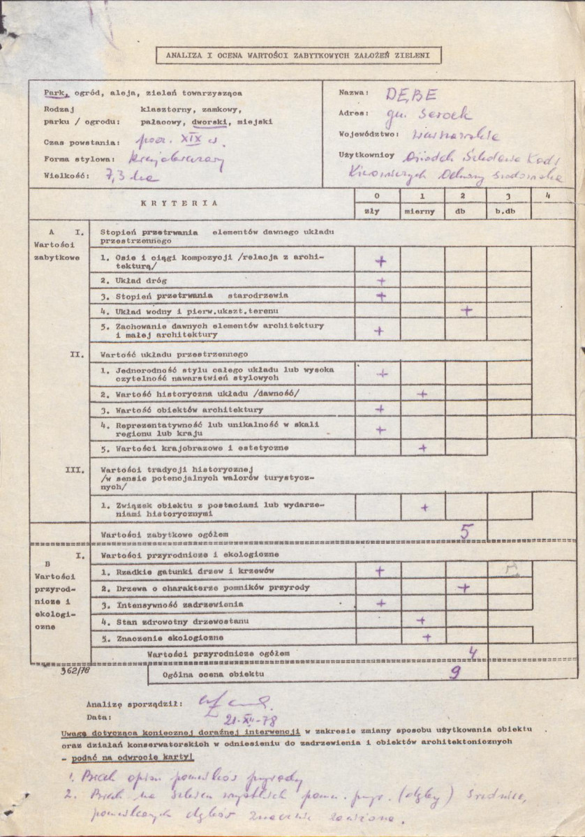 Ewidencja parkowa, skan nr 4