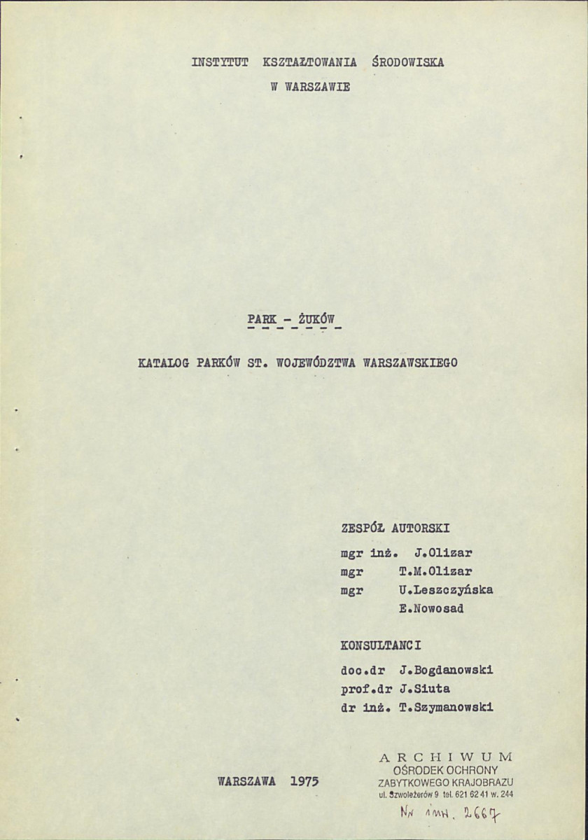 EP - Ewidencja parkowa, skan nr 3