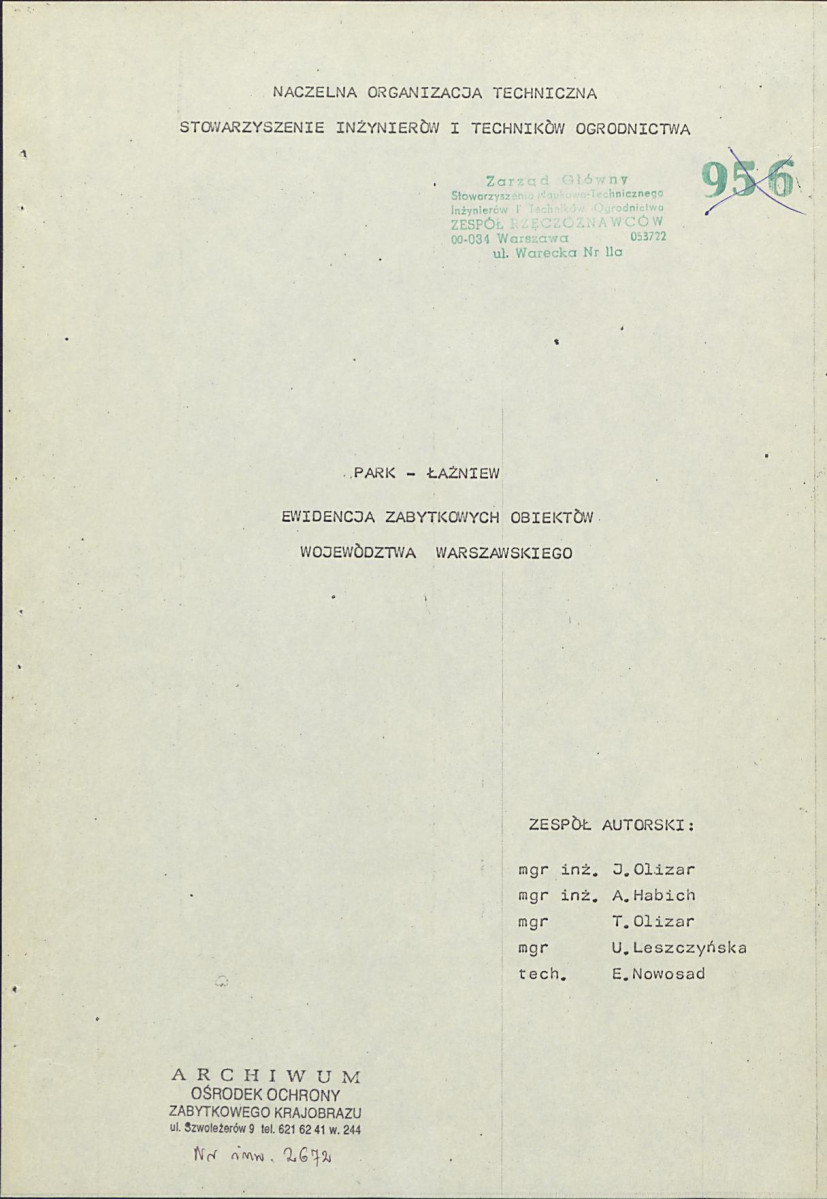 Ewidencja parkowa, skan nr 3