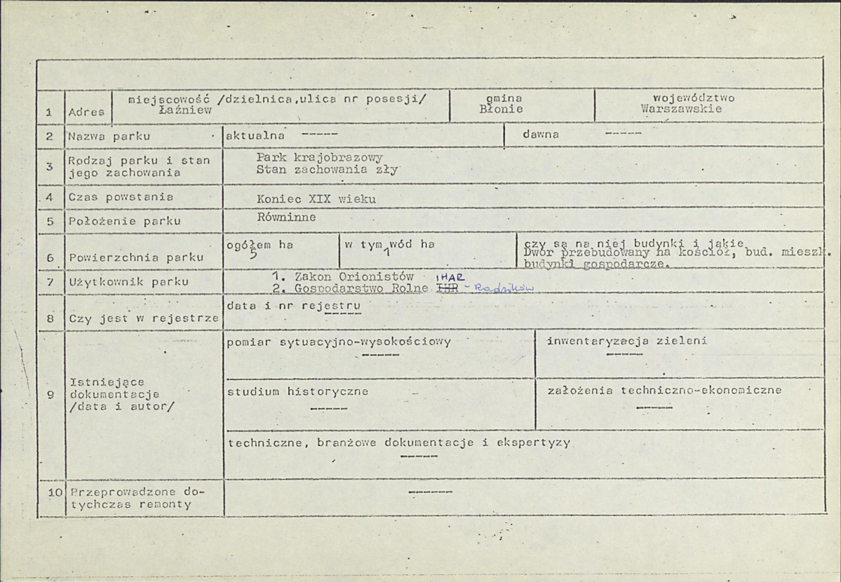 Ewidencja parkowa, skan nr 4