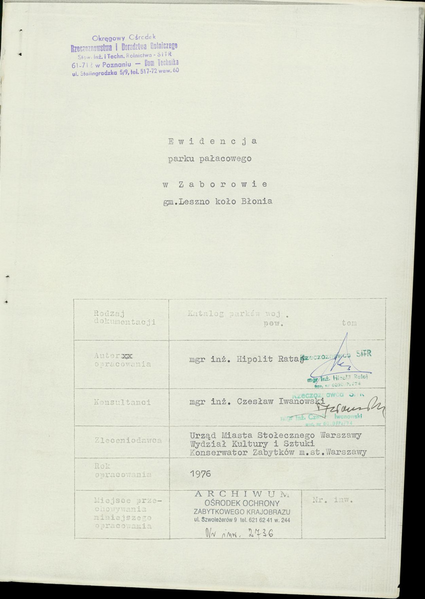 Ewidencja parkowa, skan nr 4