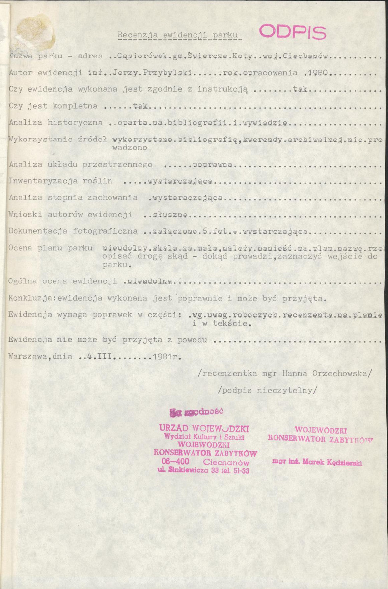 EP - Ewidencja parkowa, skan nr 4