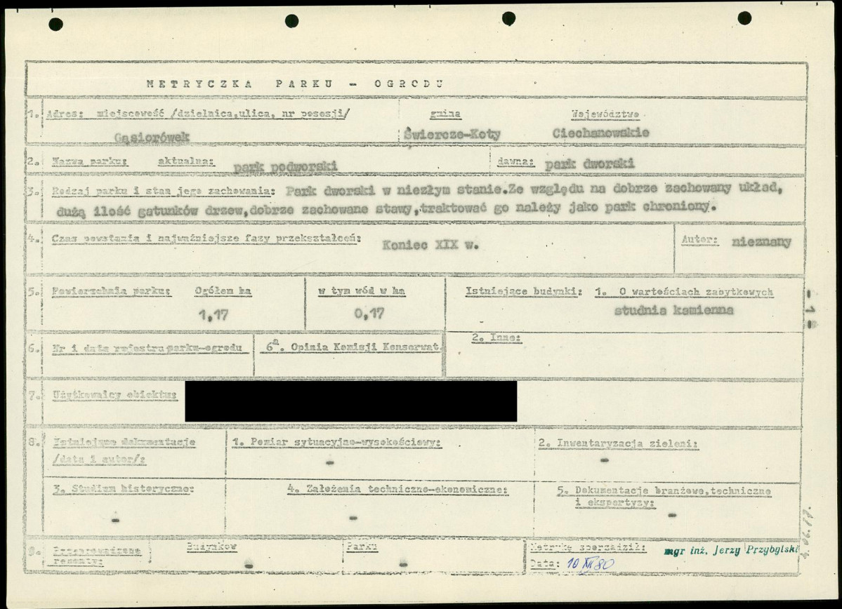 EP - Ewidencja parkowa, skan nr 8