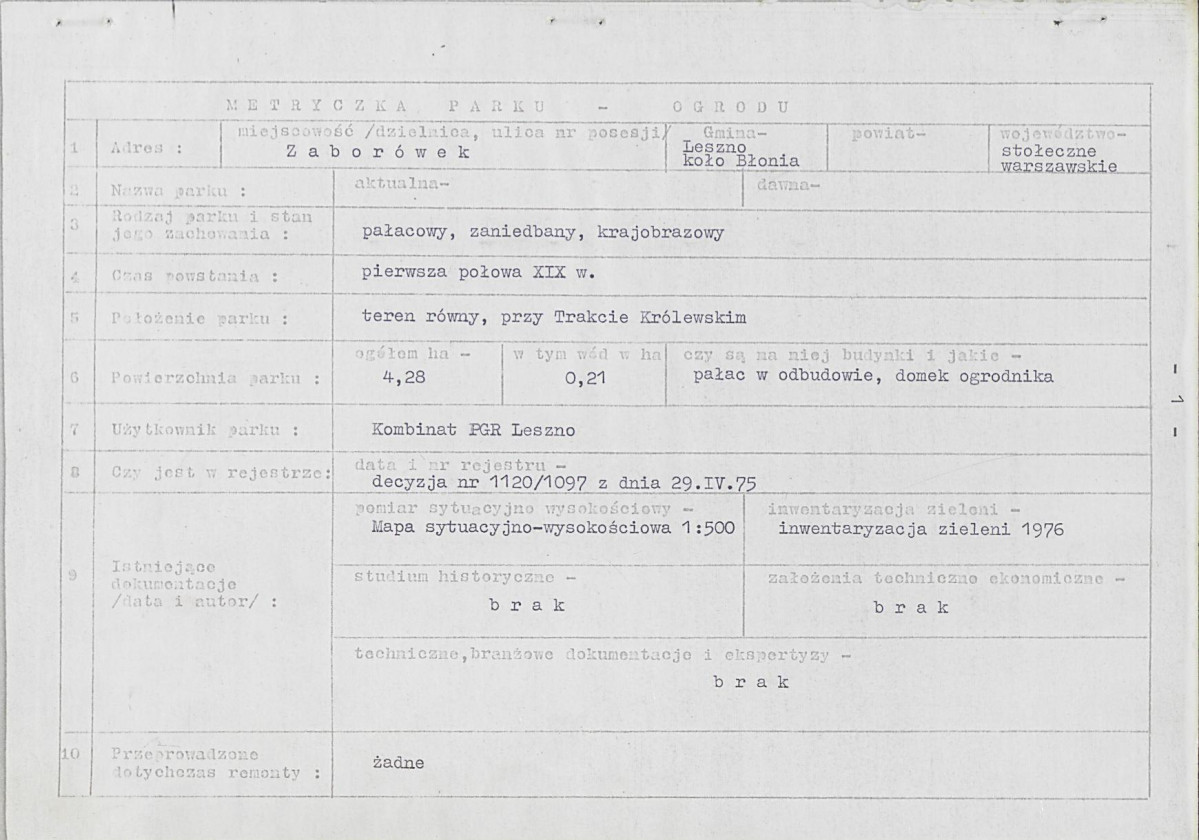 Ewidencja parkowa, skan nr 6
