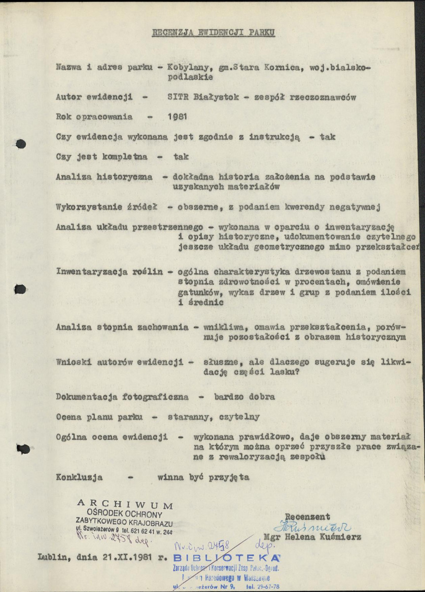 Ewidencja parkowa, skan nr 3