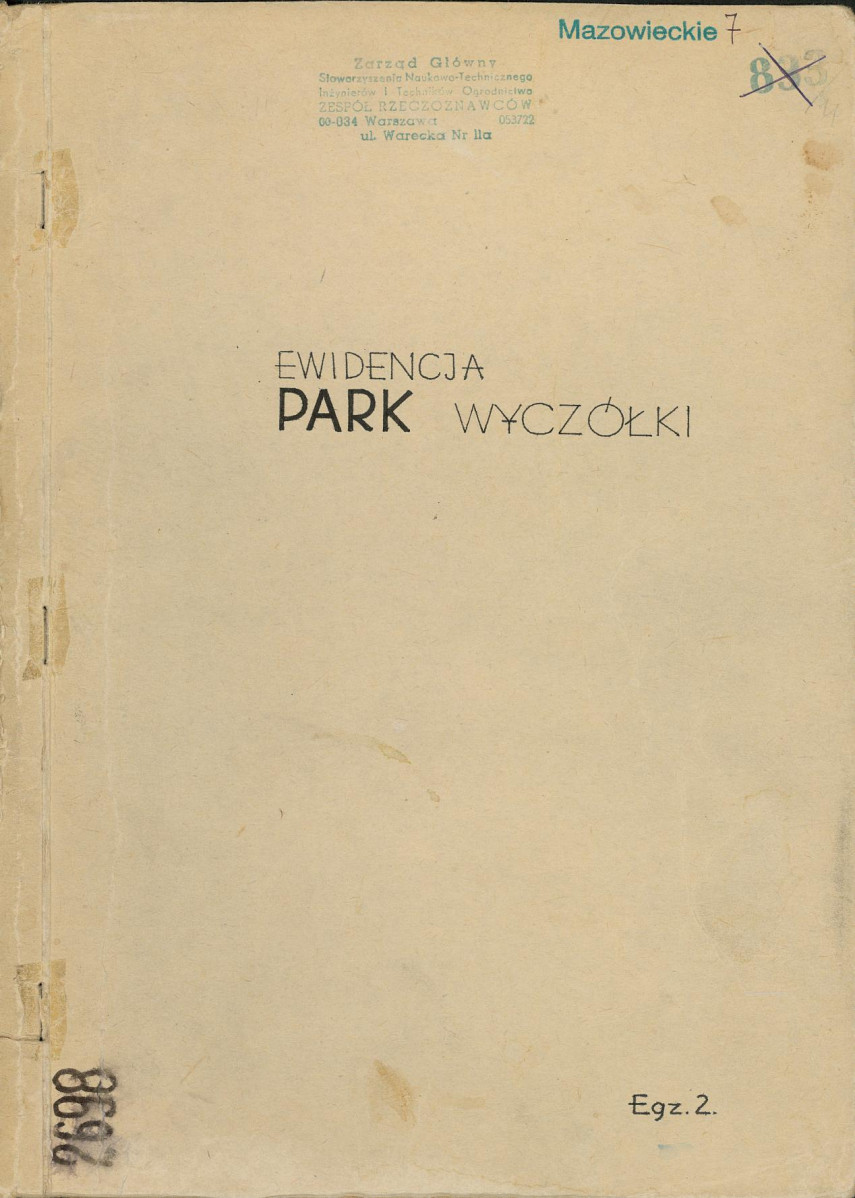 Ewidencja parkowa, skan nr 1