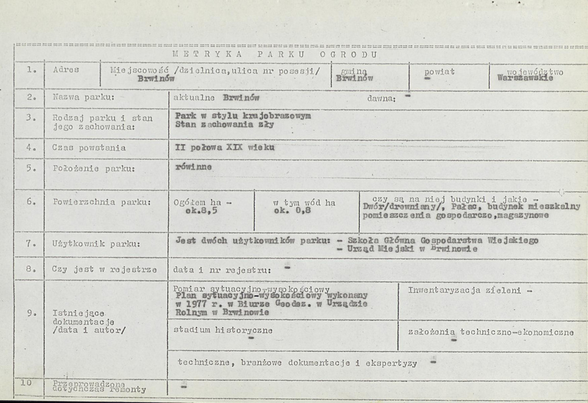 Ewidencja parkowa, skan nr 8