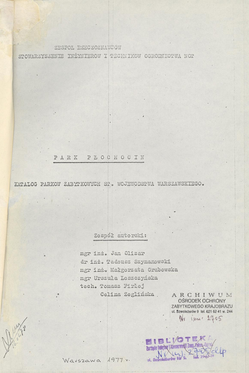 Ewidencja parkowa, skan nr 5