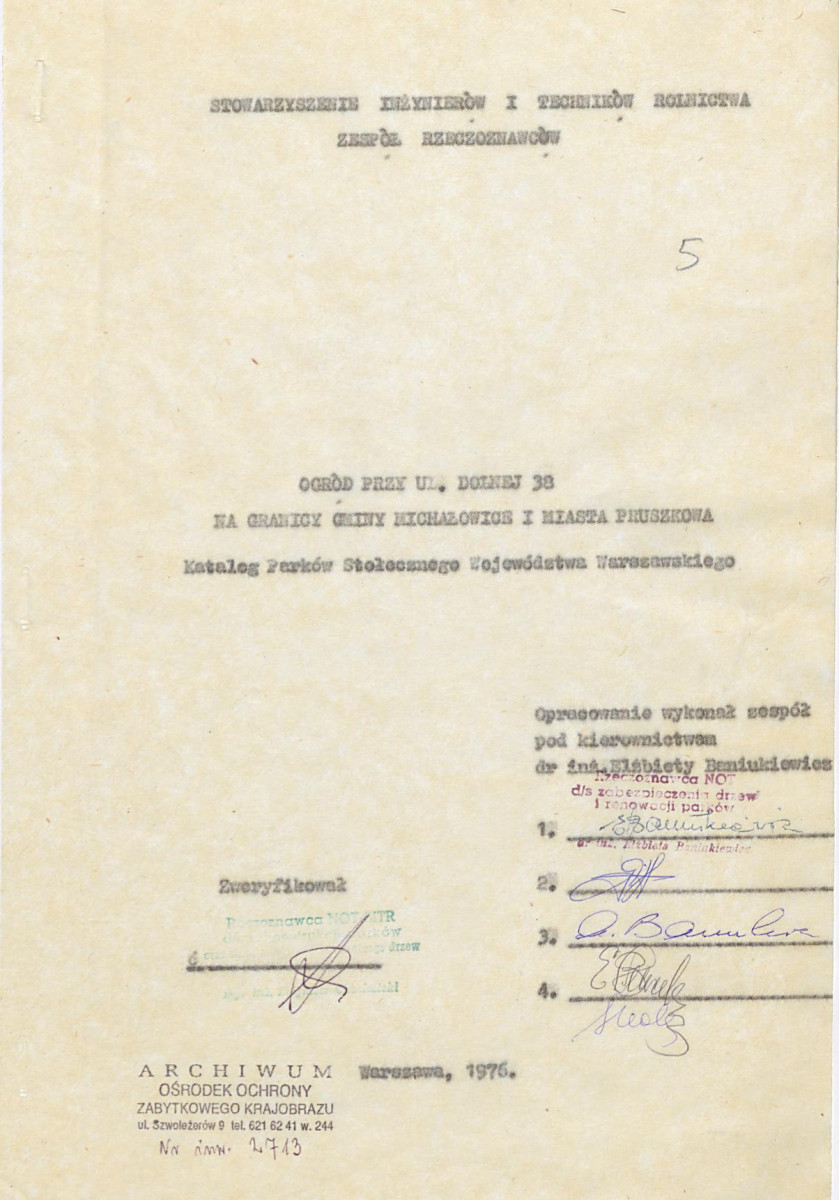 Ewidencja parkowa, skan nr 3