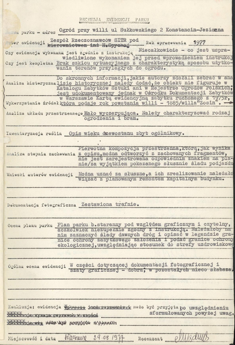 Ewidencja parkowa, skan nr 4