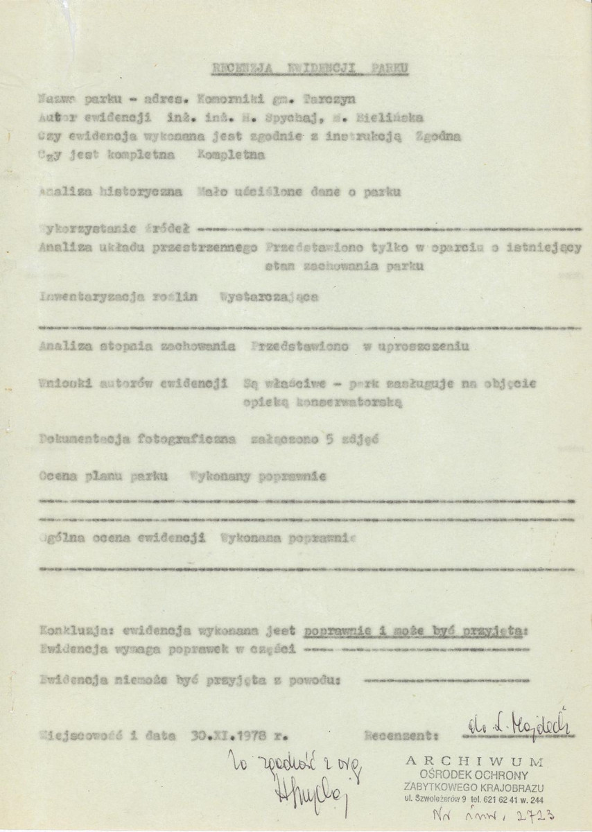 Ewidencja parkowa, skan nr 3