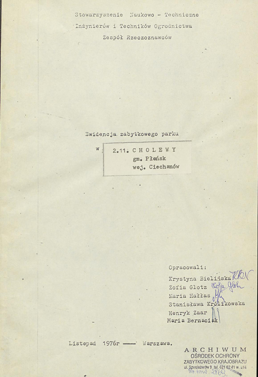 Ewidencja parkowa, skan nr 3