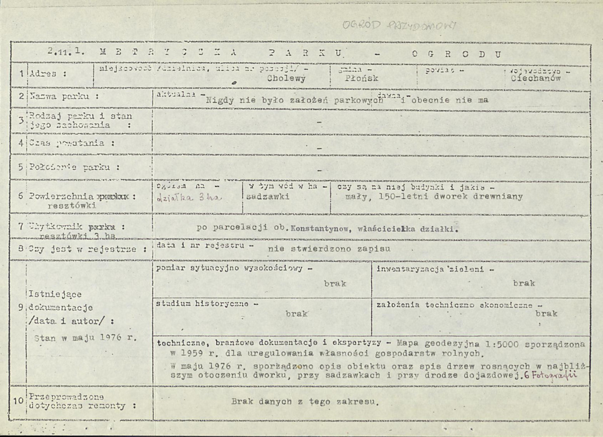 Ewidencja parkowa, skan nr 5