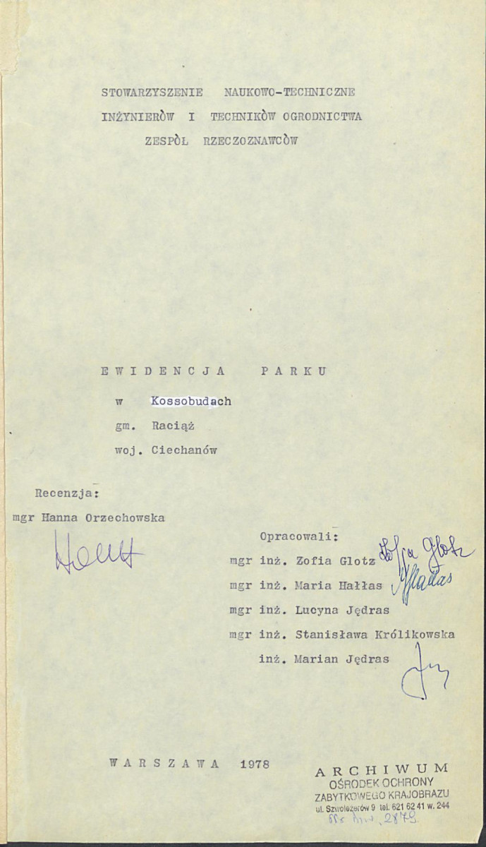 Ewidencja parkowa, skan nr 6