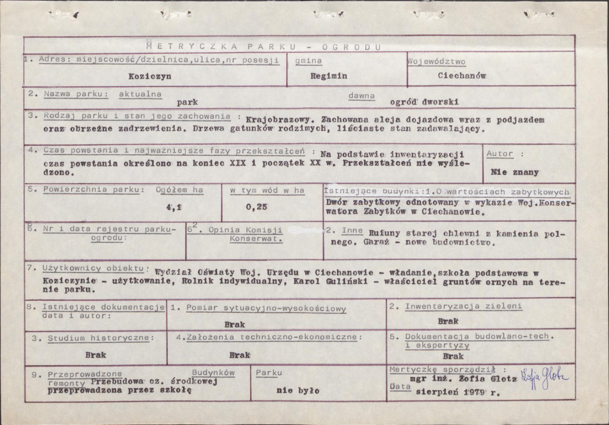 EP - Ewidencja parkowa, skan nr 7