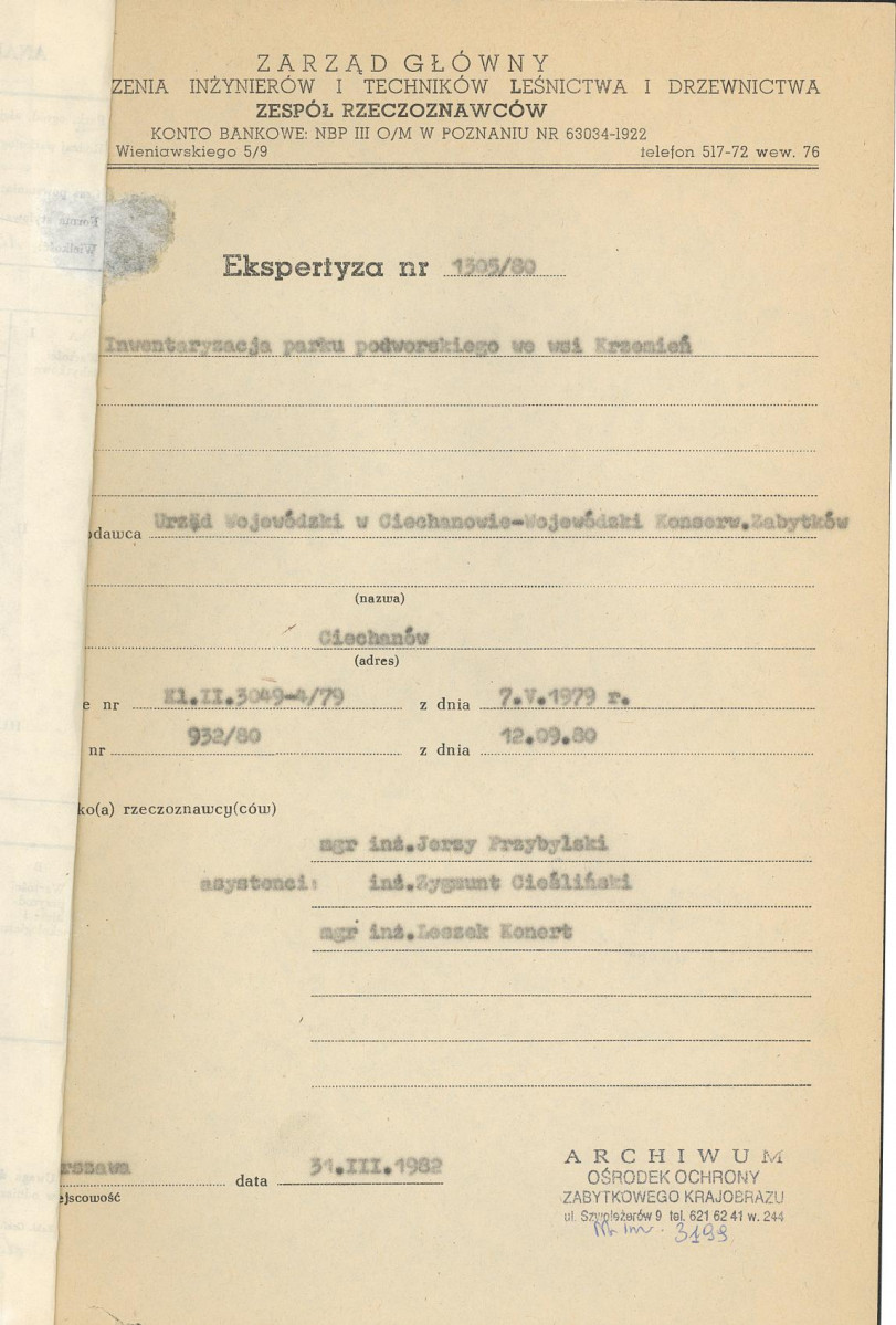 Ewidencja parkowa, skan nr 4