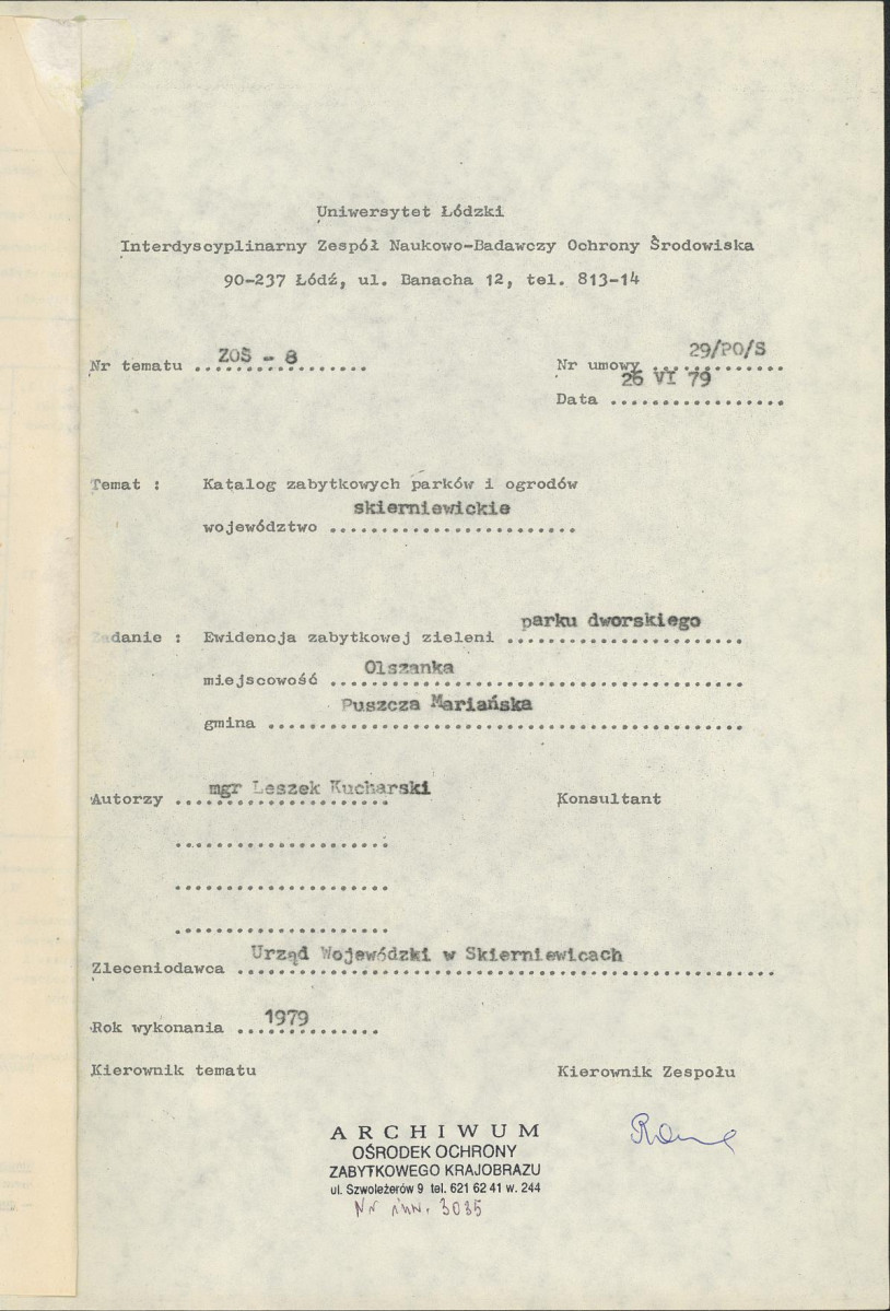 EP - Ewidencja parkowa, skan nr 4