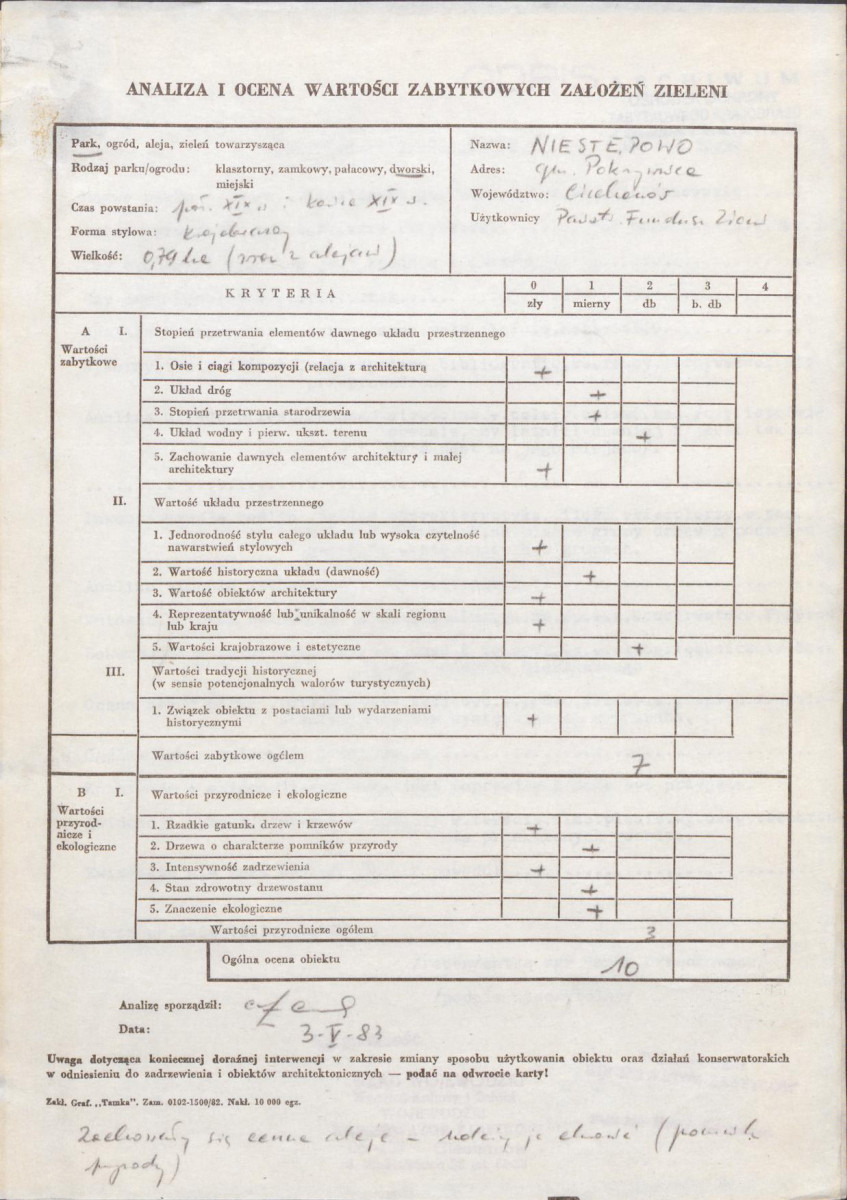 EP - Ewidencja parkowa, skan nr 3