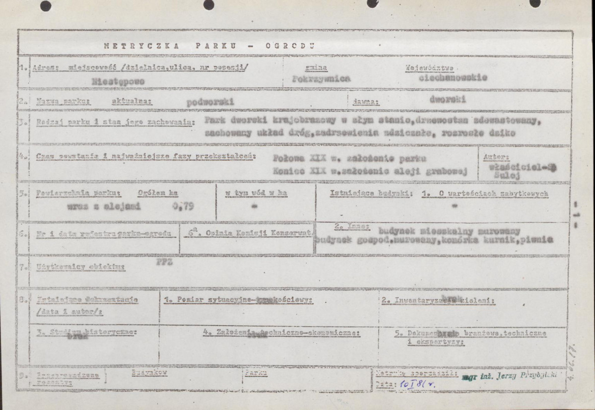 EP - Ewidencja parkowa, skan nr 8