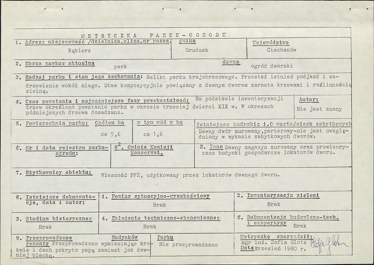 EP - Ewidencja parkowa, skan nr 7