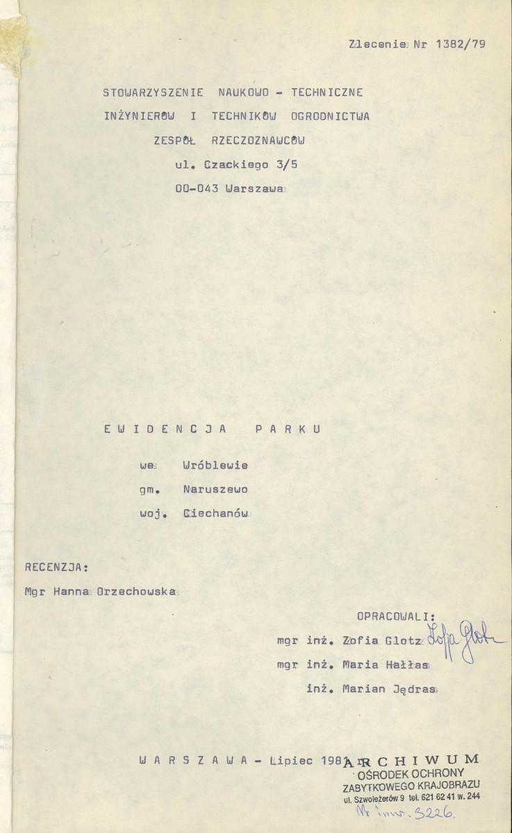 Ewidencja parkowa, skan nr 4