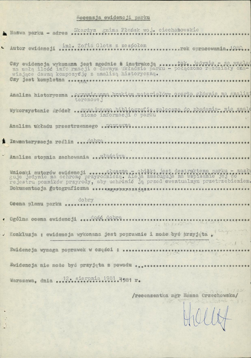 Ewidencja parkowa, skan nr 5