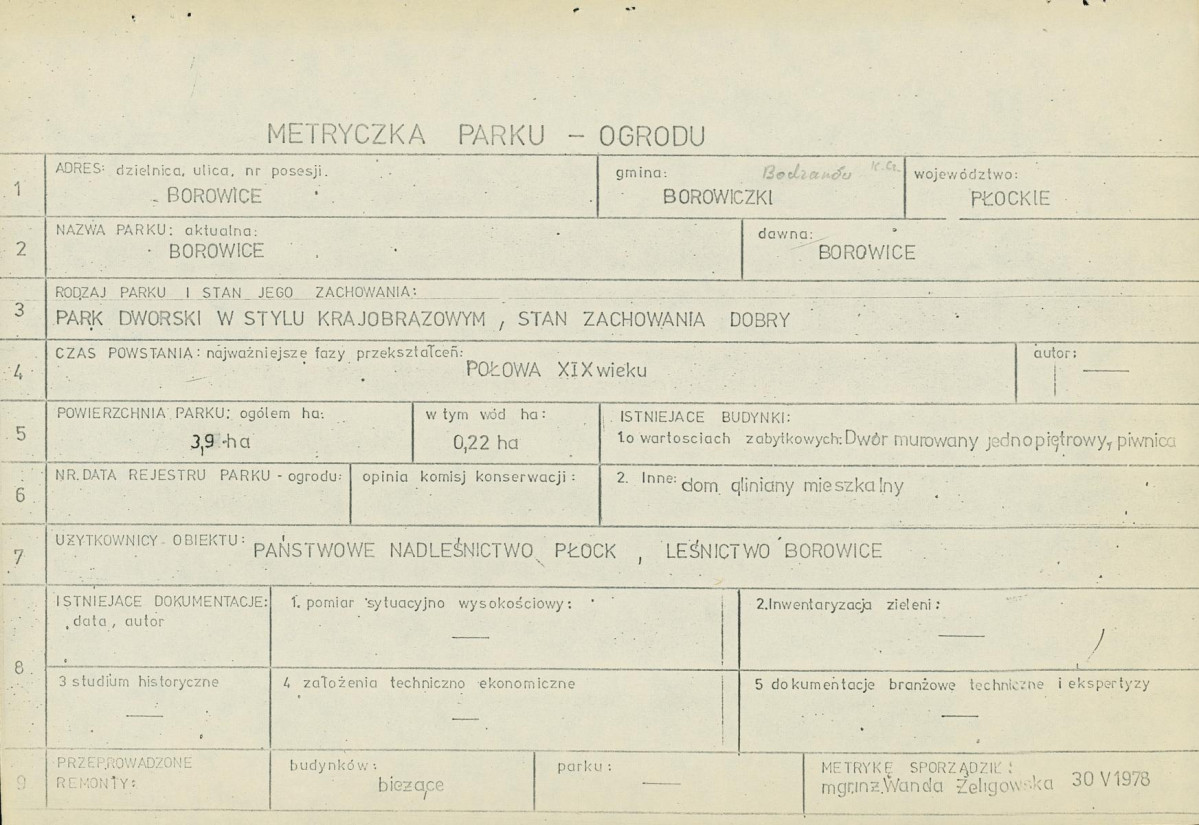 Ewidencja parkowa, skan nr 6
