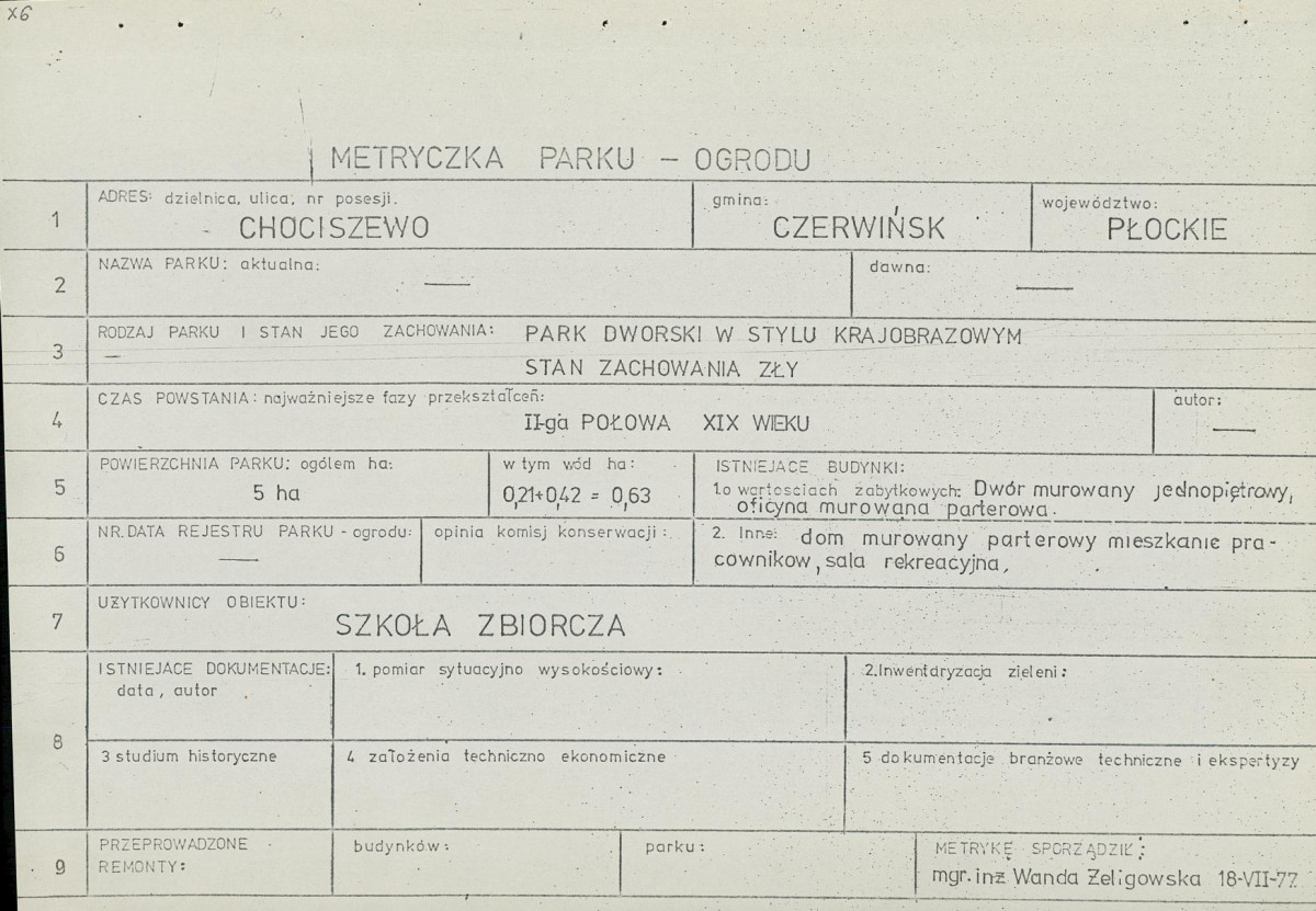Ewidencja parkowa, skan nr 7