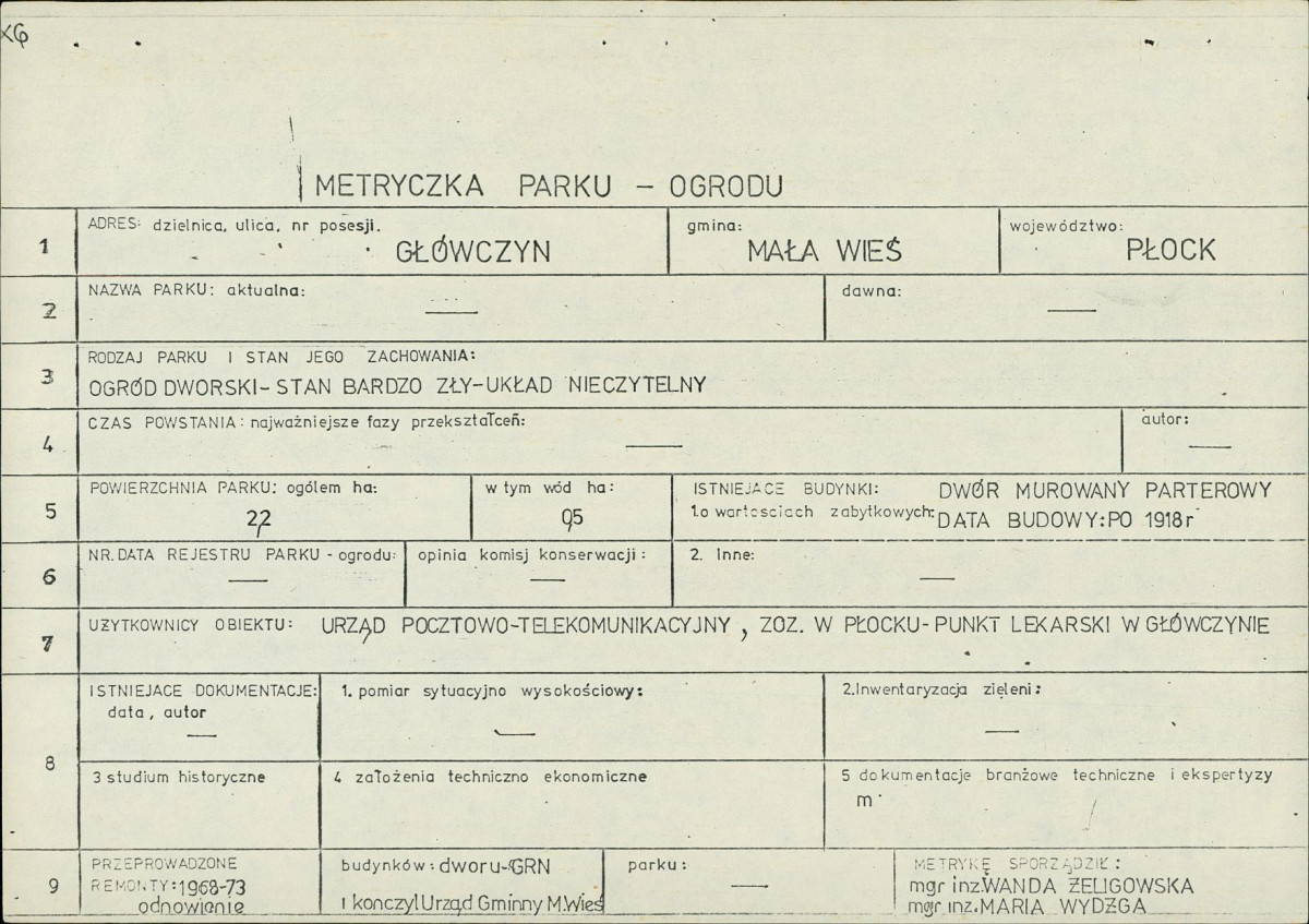 Ewidencja parkowa, skan nr 6