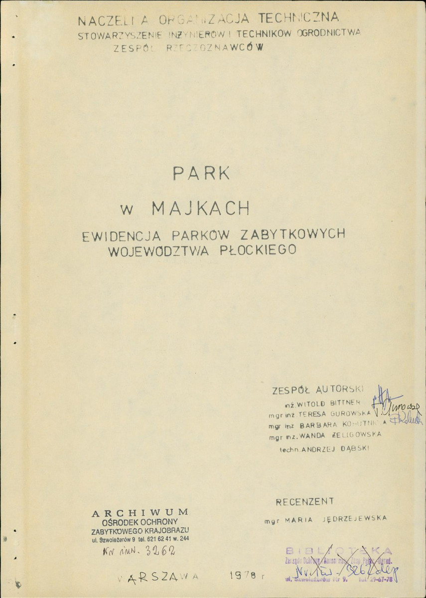 Ewidencja parkowa, skan nr 5