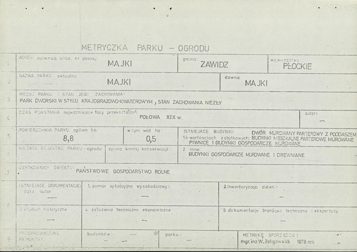 Ewidencja parkowa, skan nr 6