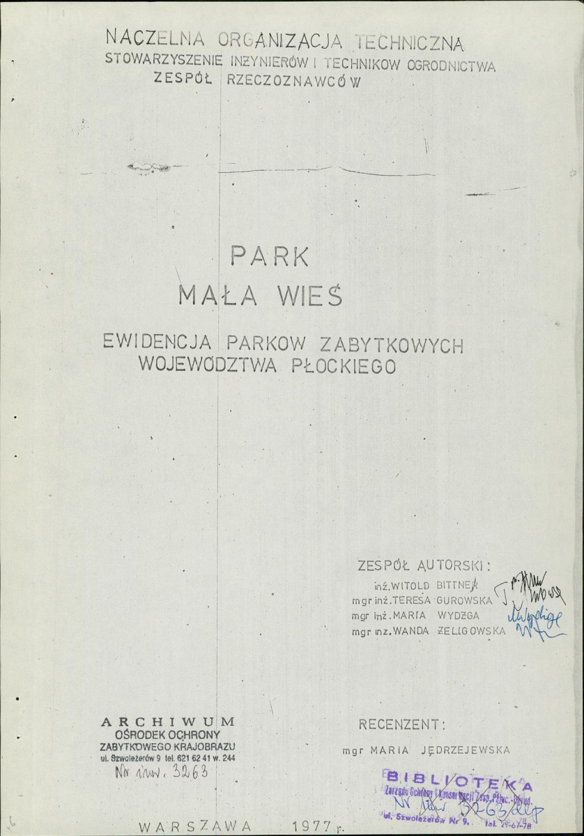 Ewidencja parkowa, skan nr 5
