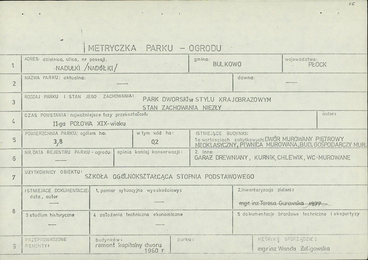 Ewidencja parkowa, skan nr 6