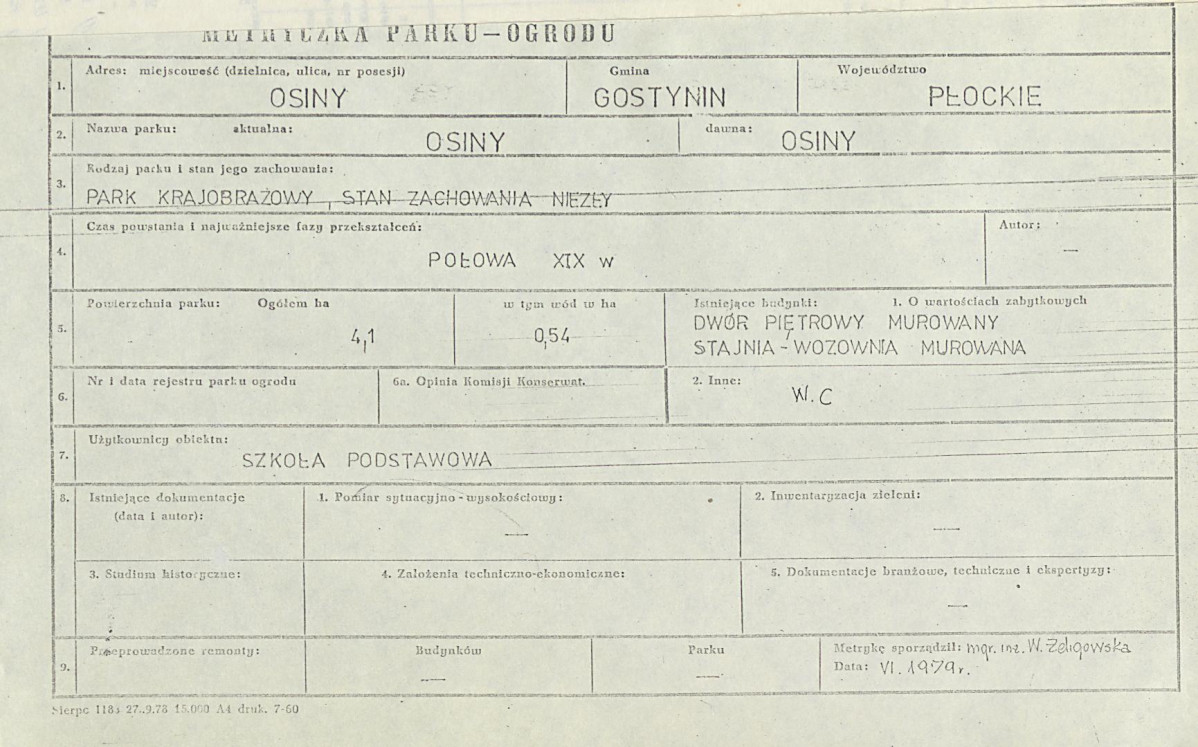 Ewidencja parkowa, skan nr 6